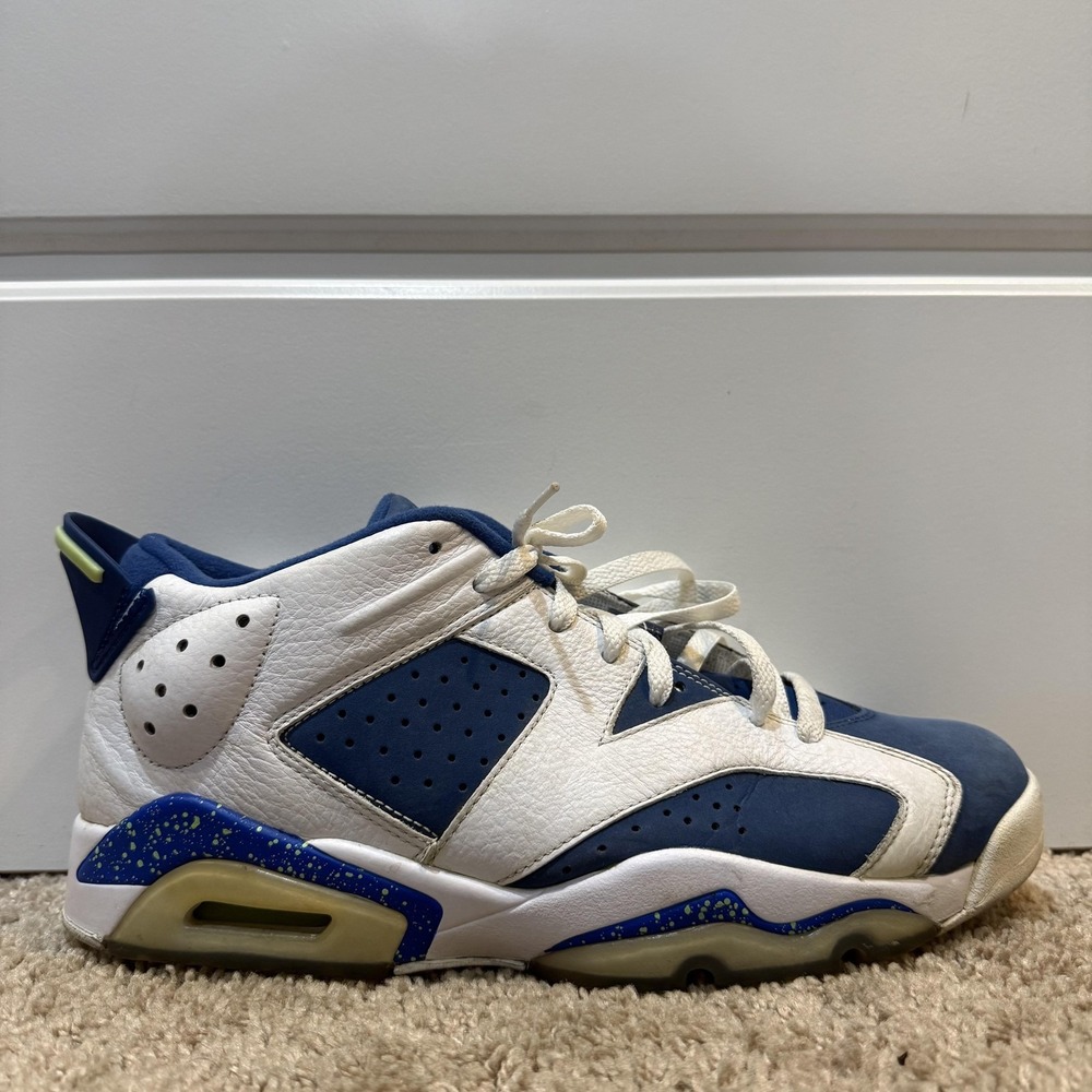 Jordan Air Jordan 6‎ Retro Low Shoes Mens Size 10 Blue White Seahawks 304401-106